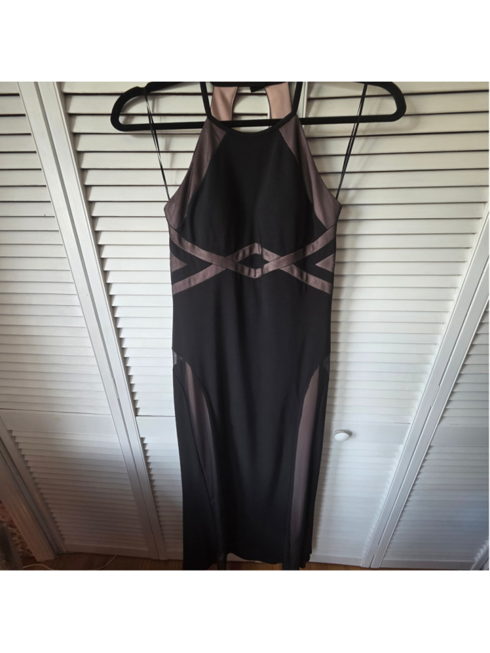Women's Morgan & Co. Maxi Dress Size 5 Black Beige